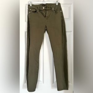 7 For All Mankind army green jeans